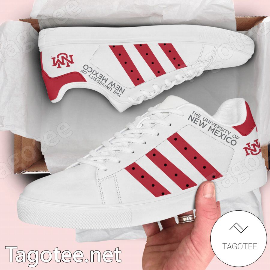 University of New Mexico Logo Stan Smith Shoes - BiShop
