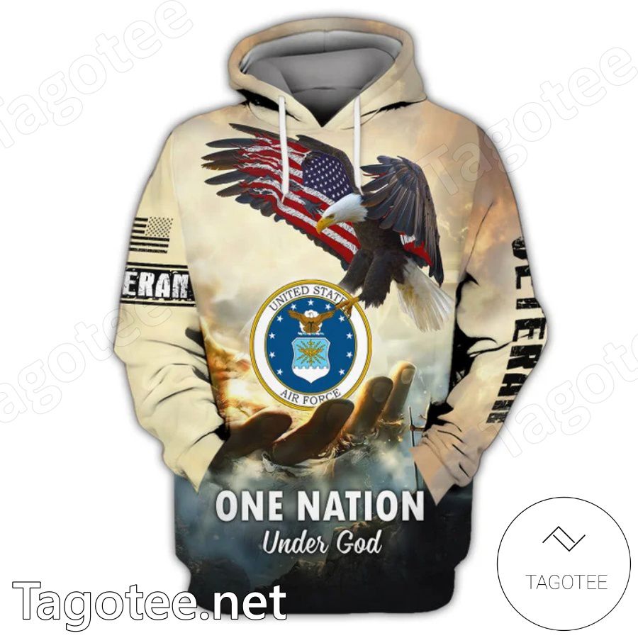 Us Air Force Veteran One Nation Under God T-shirt, Hoodie