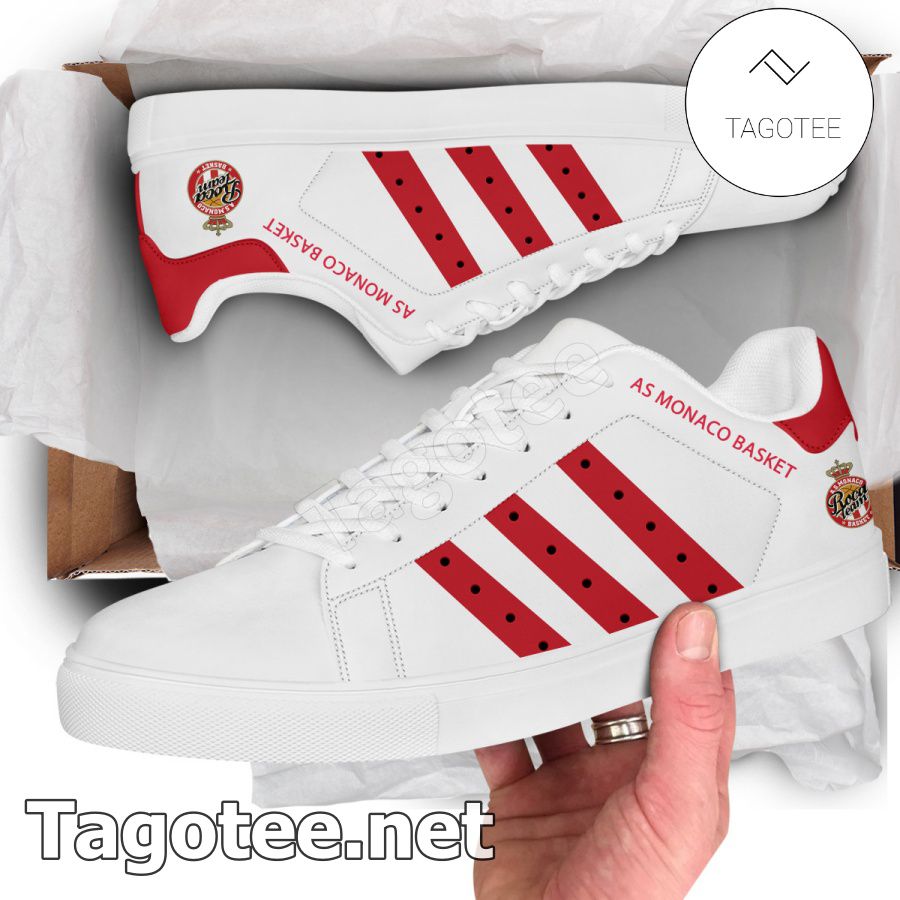 AS Monaco Basket Logo Stan Smith Shoes - MiuShop