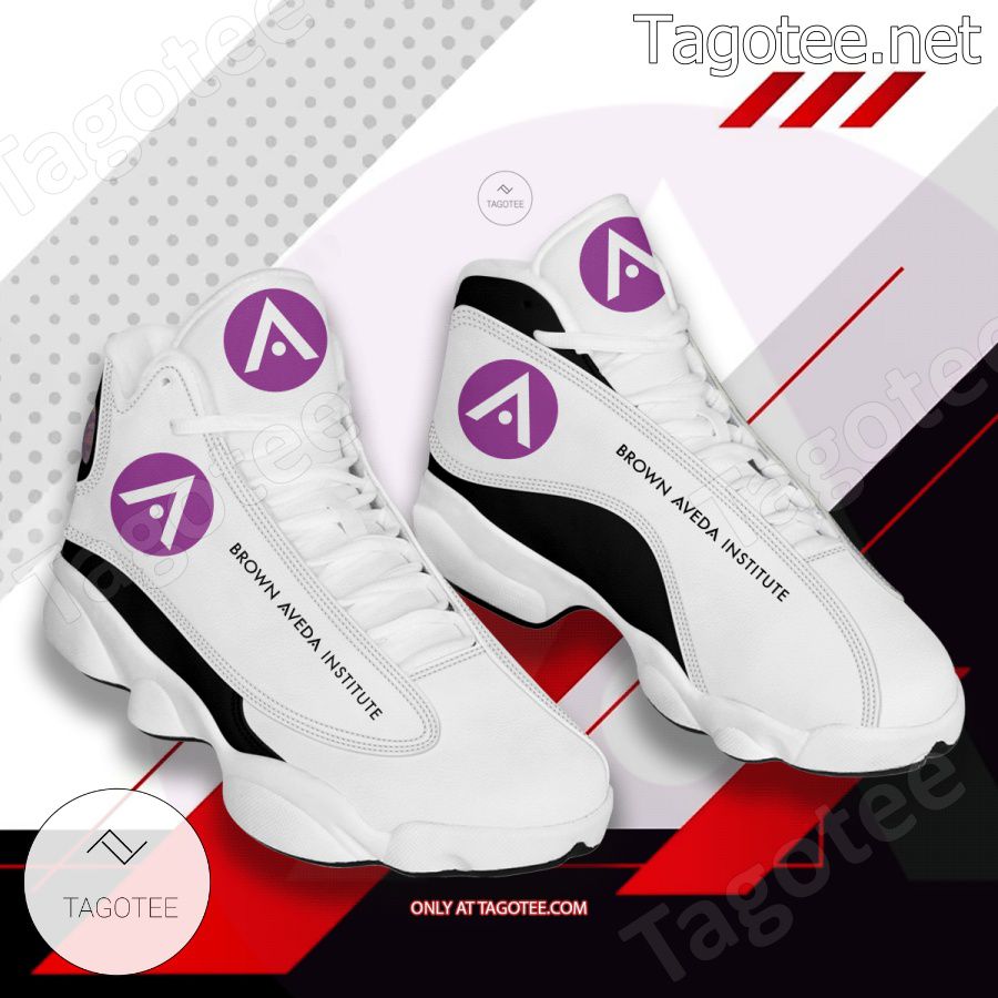 Brown Aveda Institute Logo Air Jordan 13 Shoes - EmonShop a