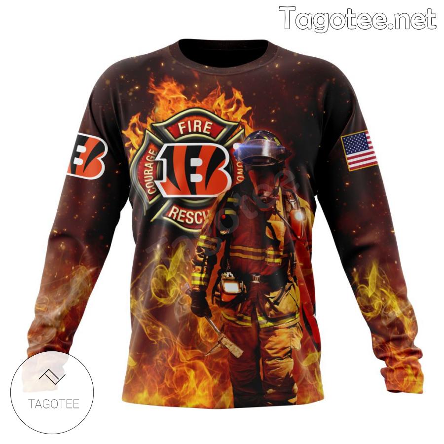 Cincinnati Bengals NFL Honor Firefighters Personalized T-shirt, Hoodie b