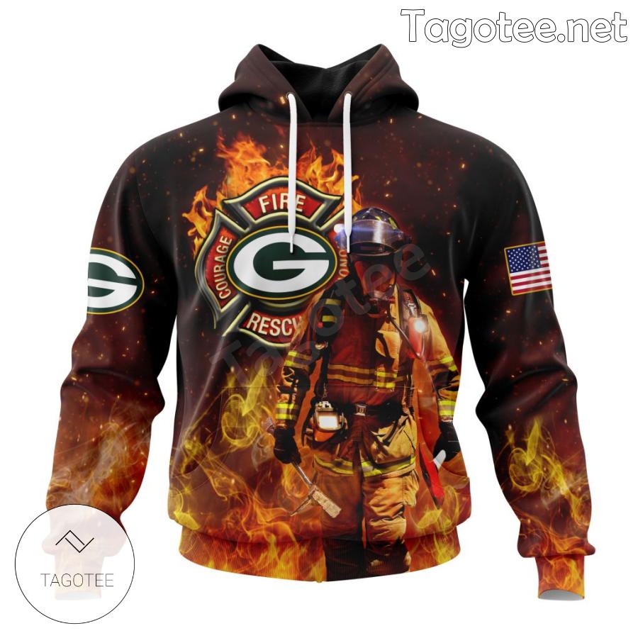 Green Bay Packers NFL Honor Firefighters Personalized T-shirt, Hoodie