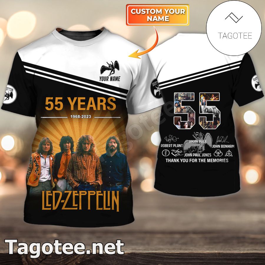 Personalized 55 Years 1968-2023 Led-zeppelin Shirt