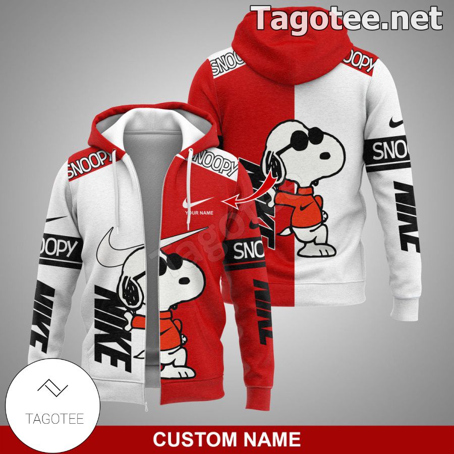 Personalized Nike Snoopy Red And White Hoodie, Pants a