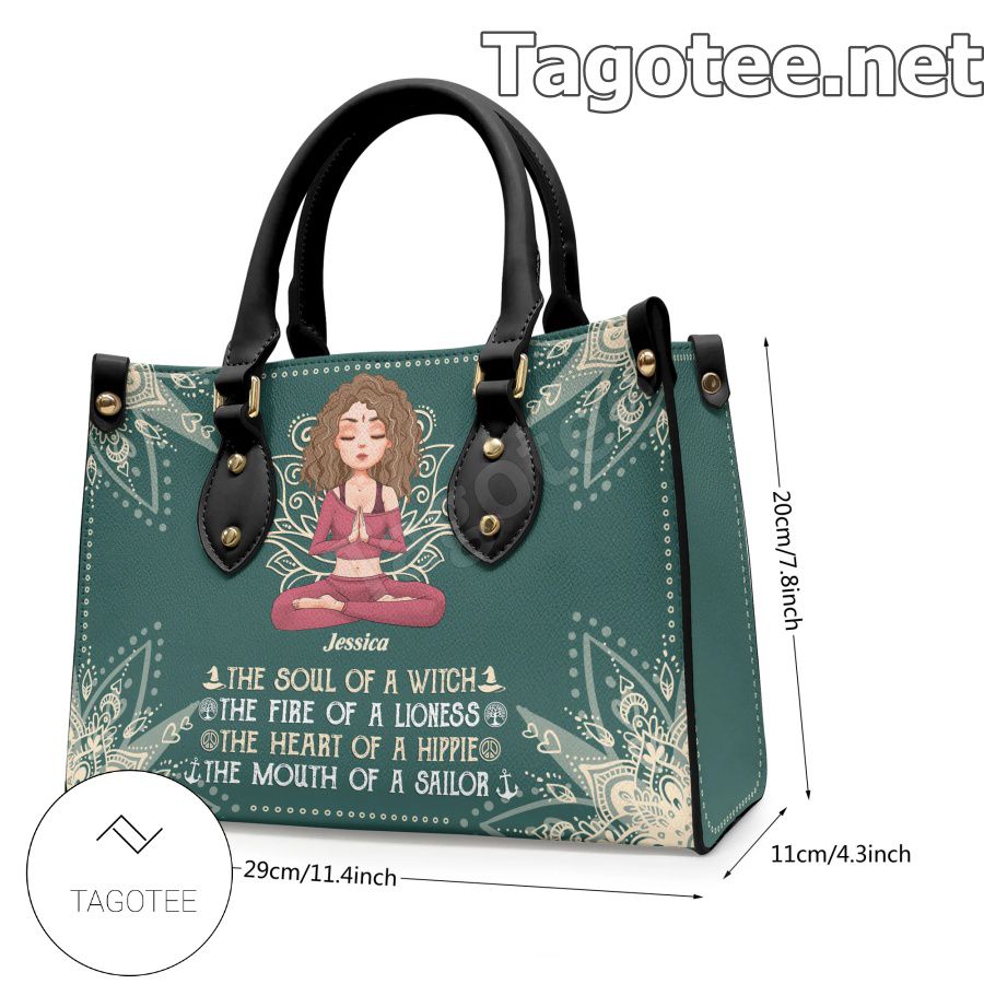 Personalized Yoga The Soul Of A Witch The Fire Of A Lioness Handbag a