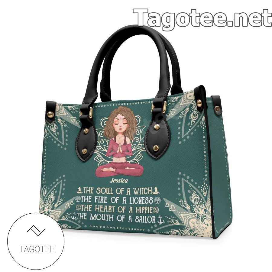 Personalized Yoga The Soul Of A Witch The Fire Of A Lioness Handbag