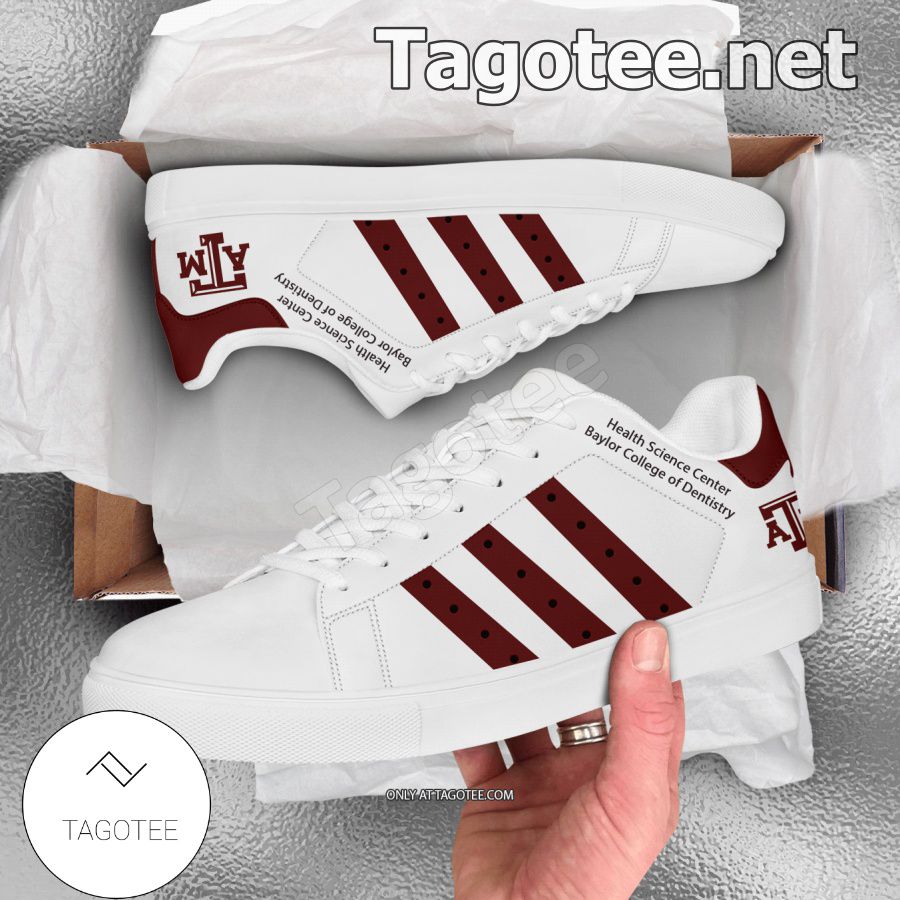 Texas A&M University Health Science Center Baylor College of Dentistry Logo Stan Smith Shoes - BiShop