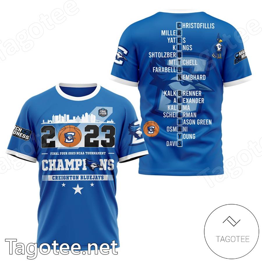2023 Final Four 2023 Ncaa Tournament Champions Creighton Bluejays Shirt