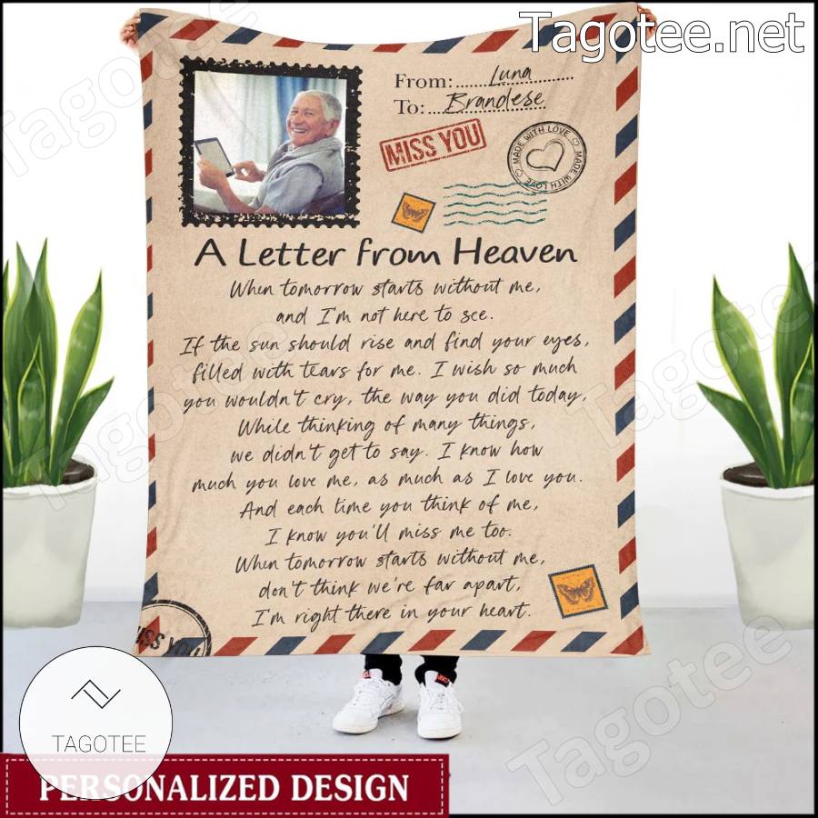 A Letter From Heaven Personalized Blanket