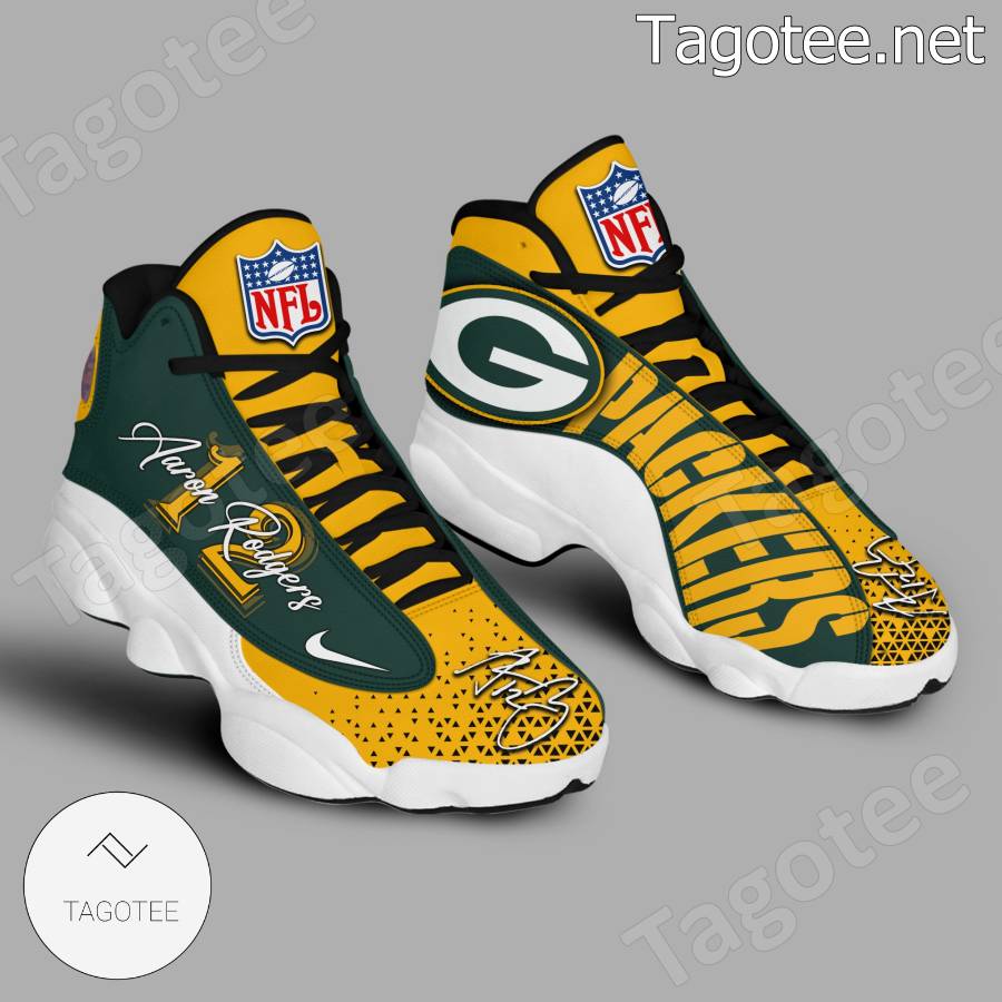 Aaron Rodgers 12 Green Bay Packers Air Jordan 13 Shoes a