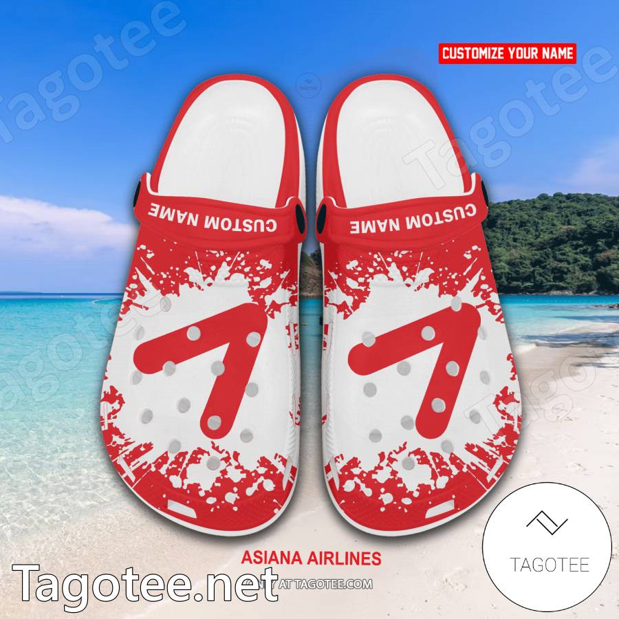 Asiana Airlines Logo Crocs Clogs - EmonShop a