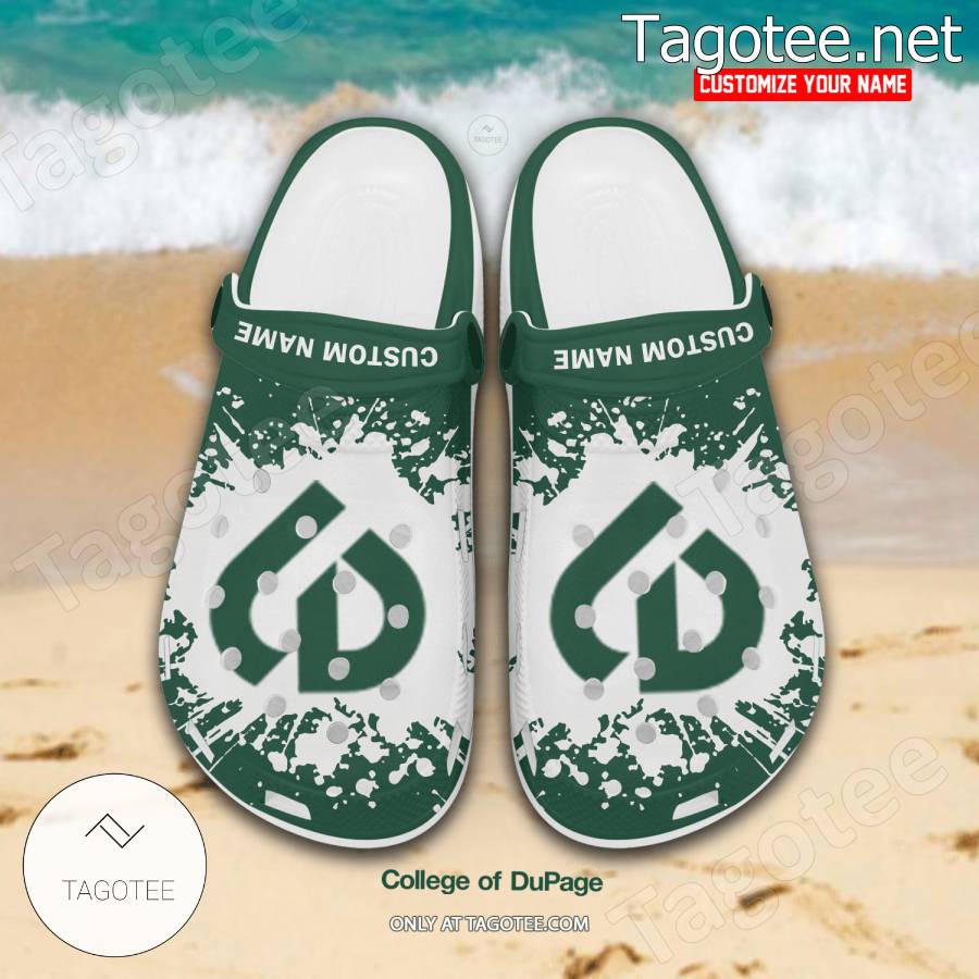 College of DuPage Logo Crocs Clogs - BiShop a