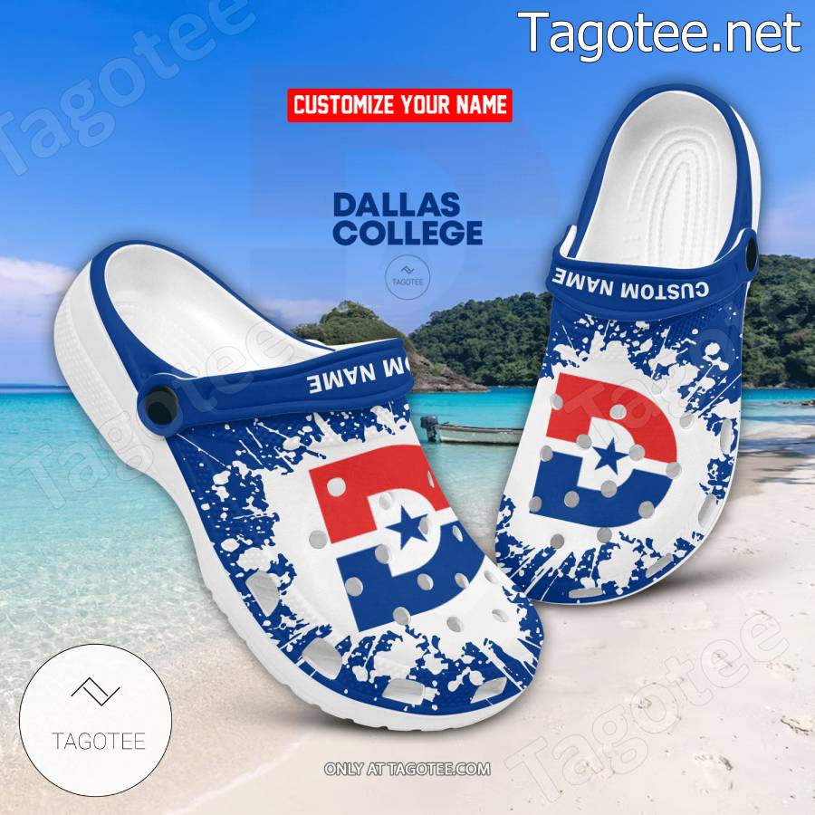 Dallas College Custom Crocs Clogs - BiShop