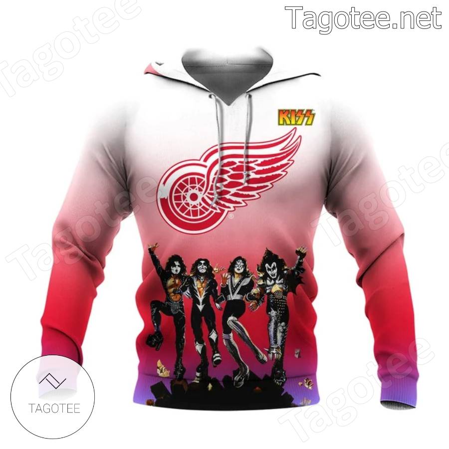 Detroit Red Wings And Kiss Band T-shirt, Hoodie - Tagotee
