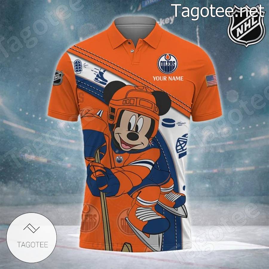 NHL Hockey Mickey Mouse Team Edmonton Oilers Hoodie 