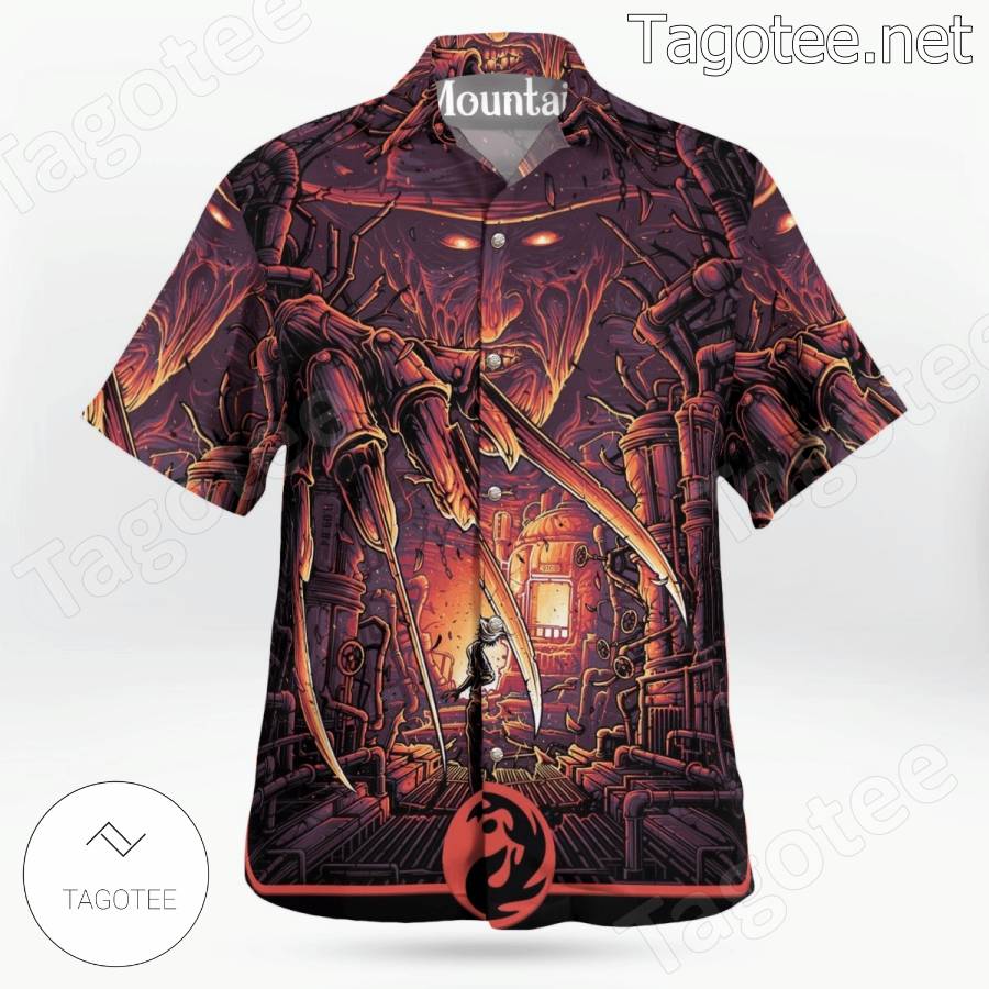 Freddy Krueger Mtg Basic Land Horror Mountain Hawaiian Shirt c