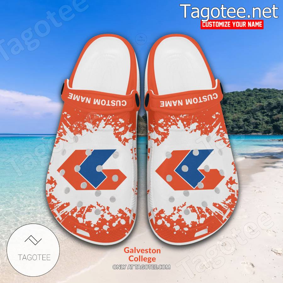 Galveston College Logo Crocs Clogs - BiShop a