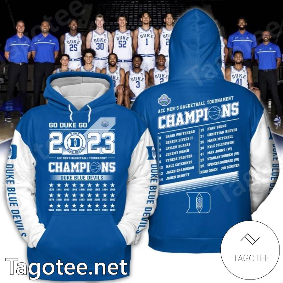 Duke Blue Devils 2023 ACC Men's Basketball Conference Tournament Champions  T-Shirt, hoodie, sweater, long sleeve and tank top