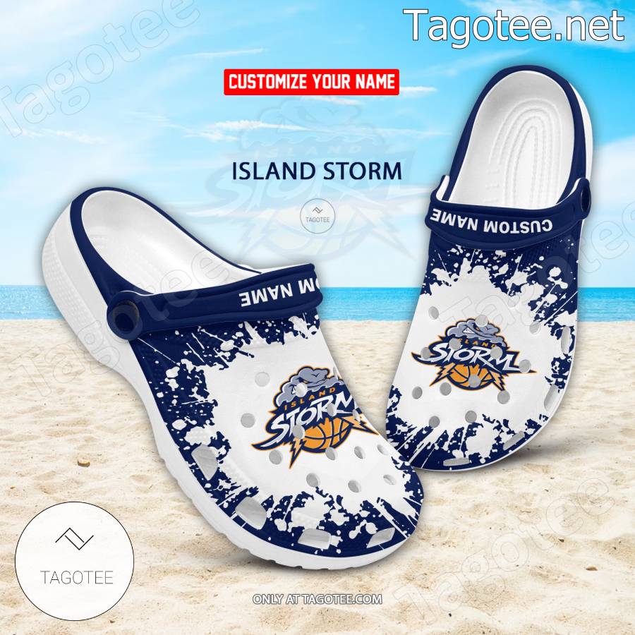 Island Storm Logo Crocs Clogs - EmonShop