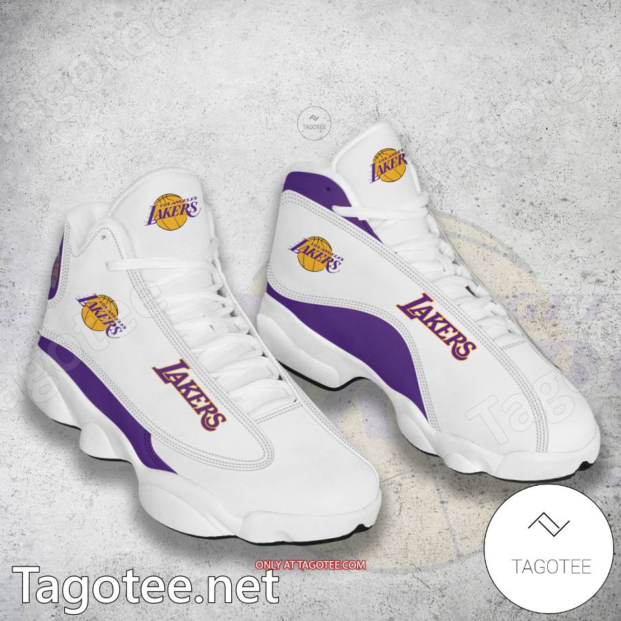 Los Angeles Lakers The Lake Show Air Jordan High Top Shoes - Tagotee