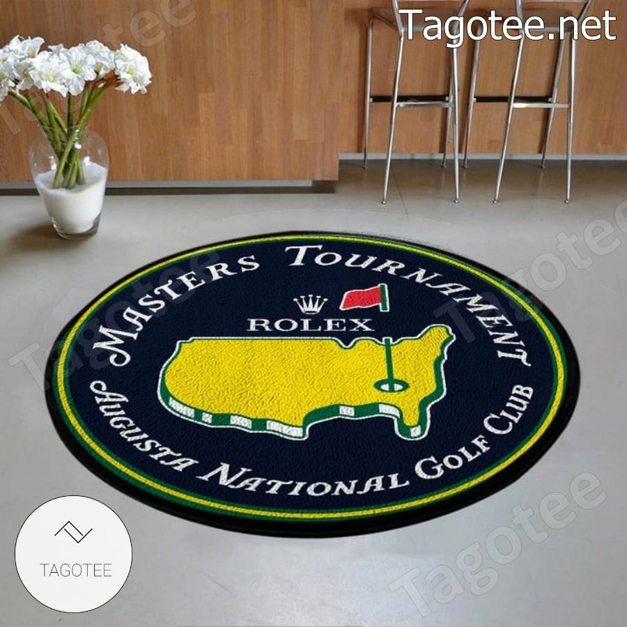 Masters Augusta National Golf Club With Rolex Round Rug Tagotee