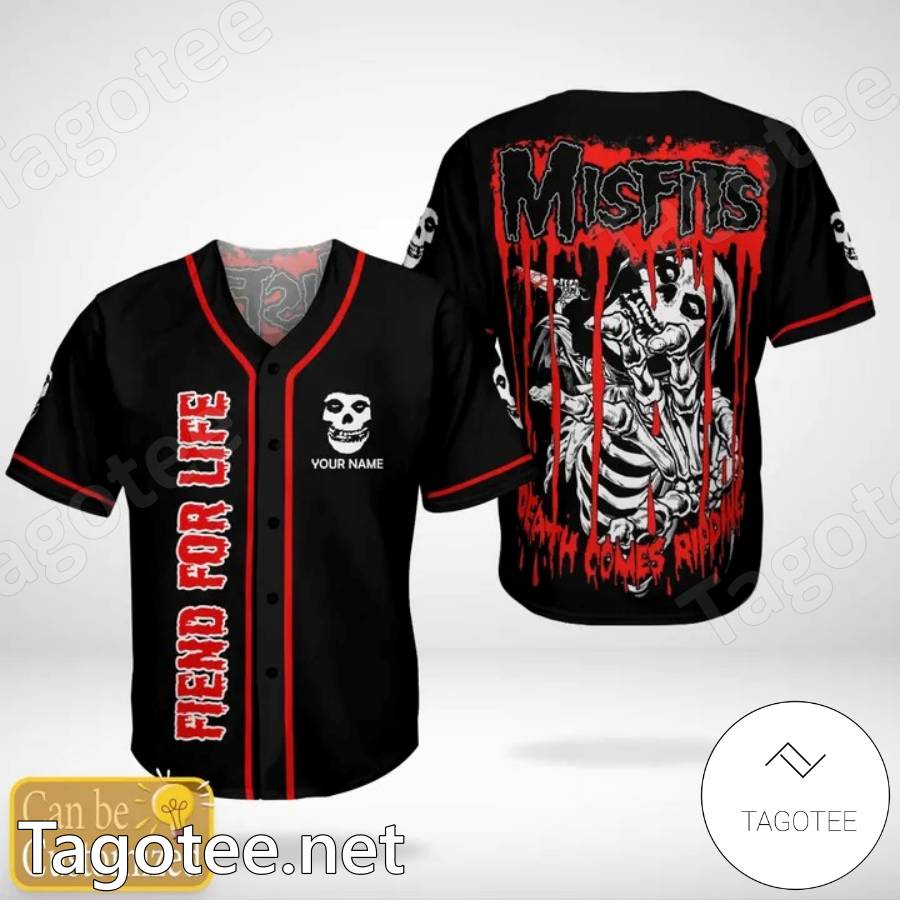 Misfits Fiend For Life Personalized Baseball Jersey