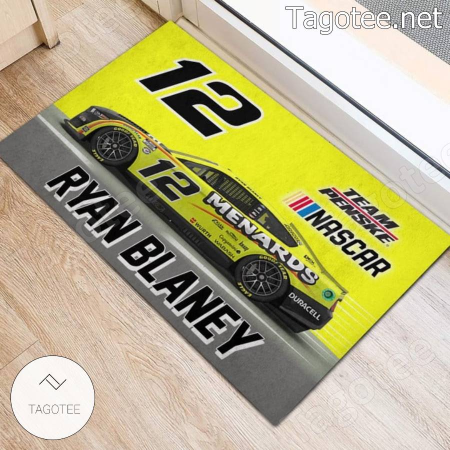 Nascar Ryan Blaney 12 Front Doormat - Tagotee