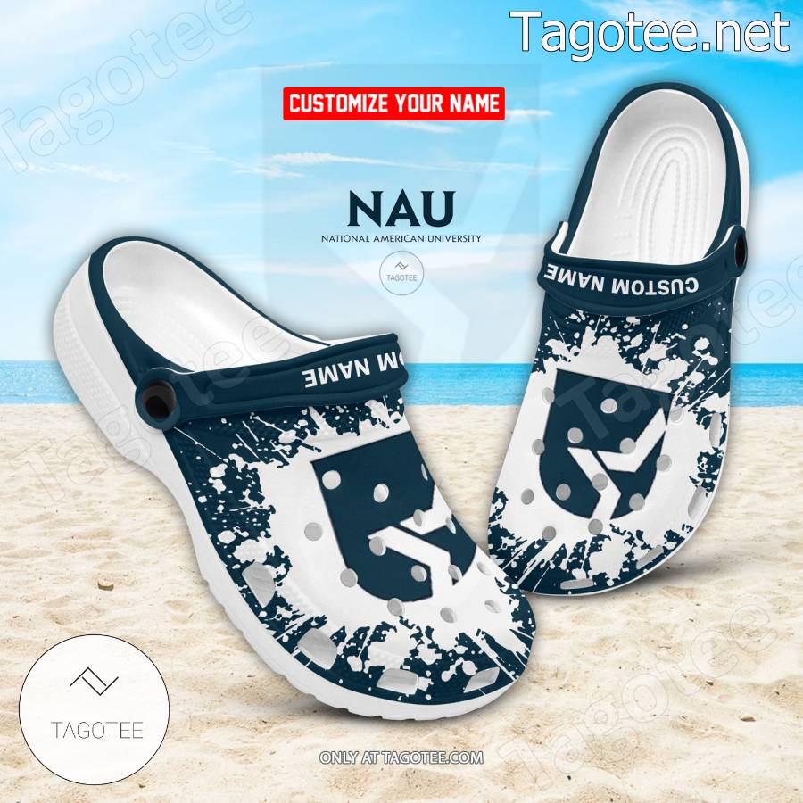National American University Logo Crocs Clogs - BiShop
