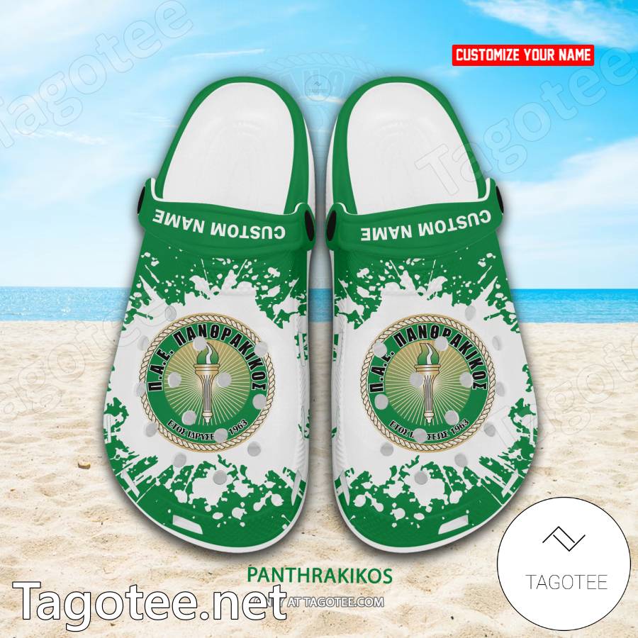 Panthrakikos Custom Name Crocs Clogs - EmonShop a