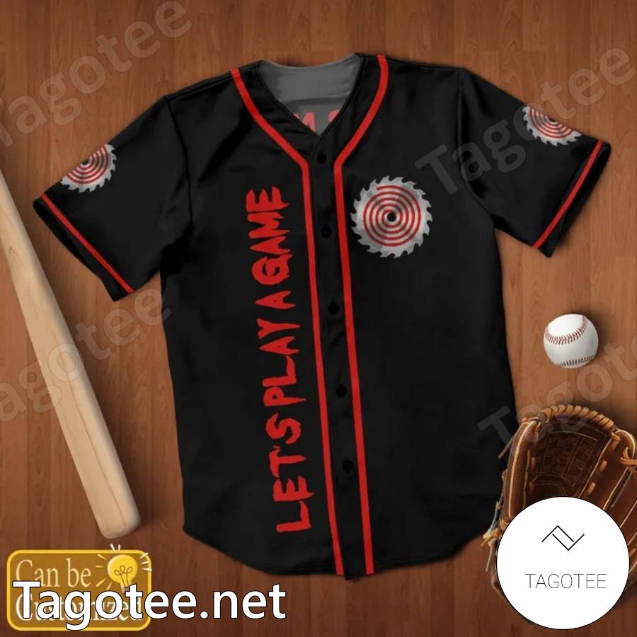 Saw Let's Play A Game Personalized Baseball Jersey a