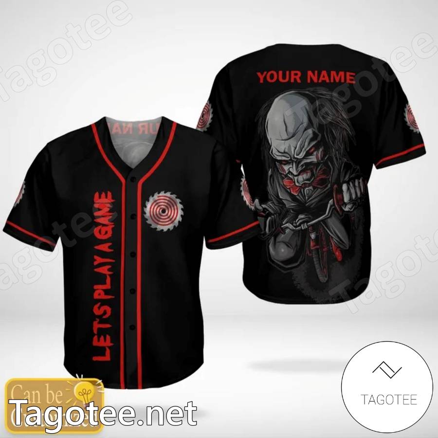 Saw Let's Play A Game Personalized Baseball Jersey