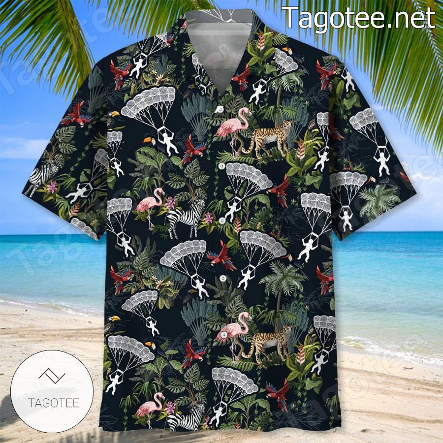 Skydiving Tropical Hawaiian Shirt - Tagotee