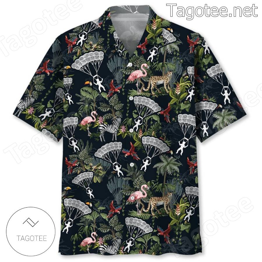 Skydiving Tropical Hawaiian Shirt - Tagotee