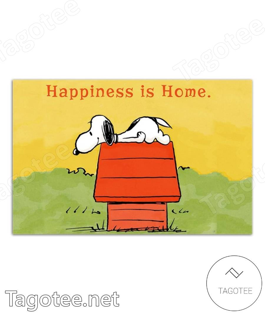 Snoopy Happiness Is Home Doormat - Tagotee