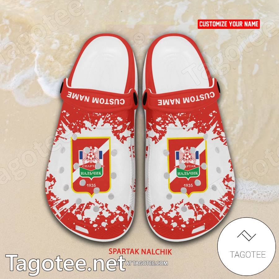Spartak Nalchik Custom Name Crocs Clogs - EmonShop a