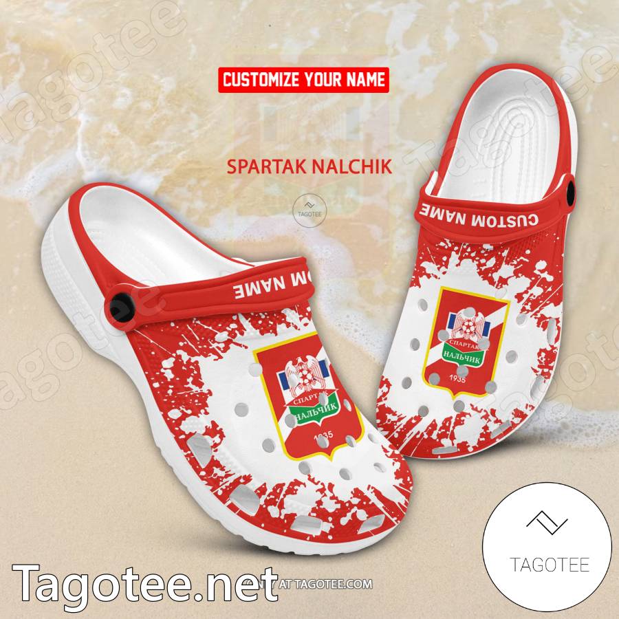 Spartak Nalchik Custom Name Crocs Clogs - EmonShop