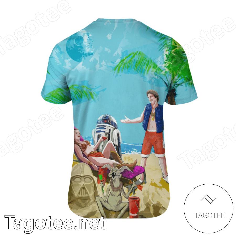 Star Wars Characters On The Beach Shirt b
