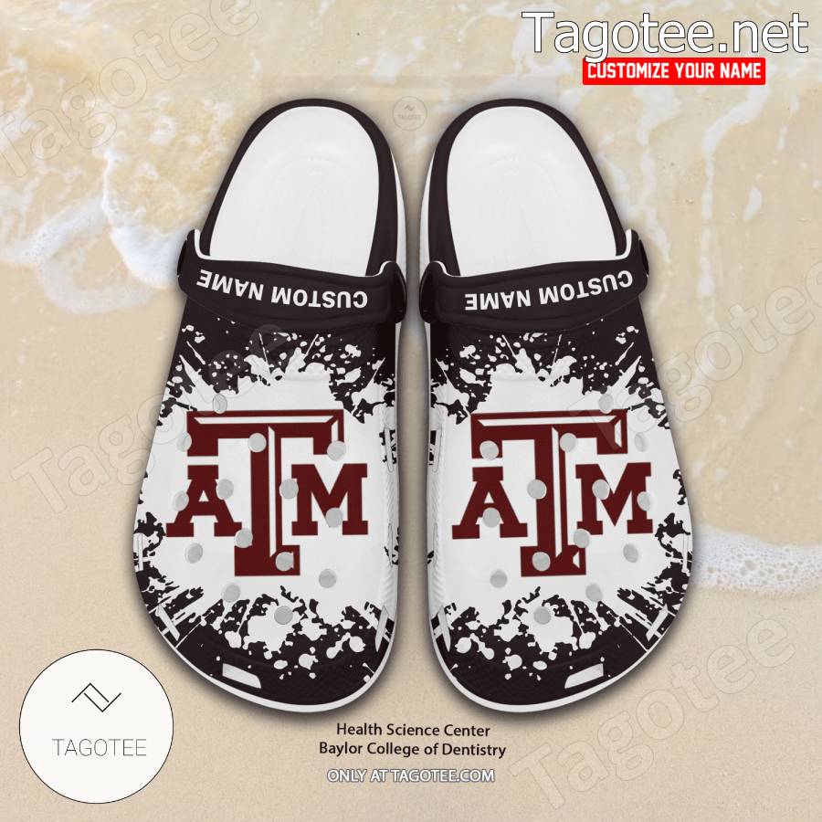 Texas A&M University Health Science Center Baylor College of Dentistry Custom Crocs Clogs - BiShop a