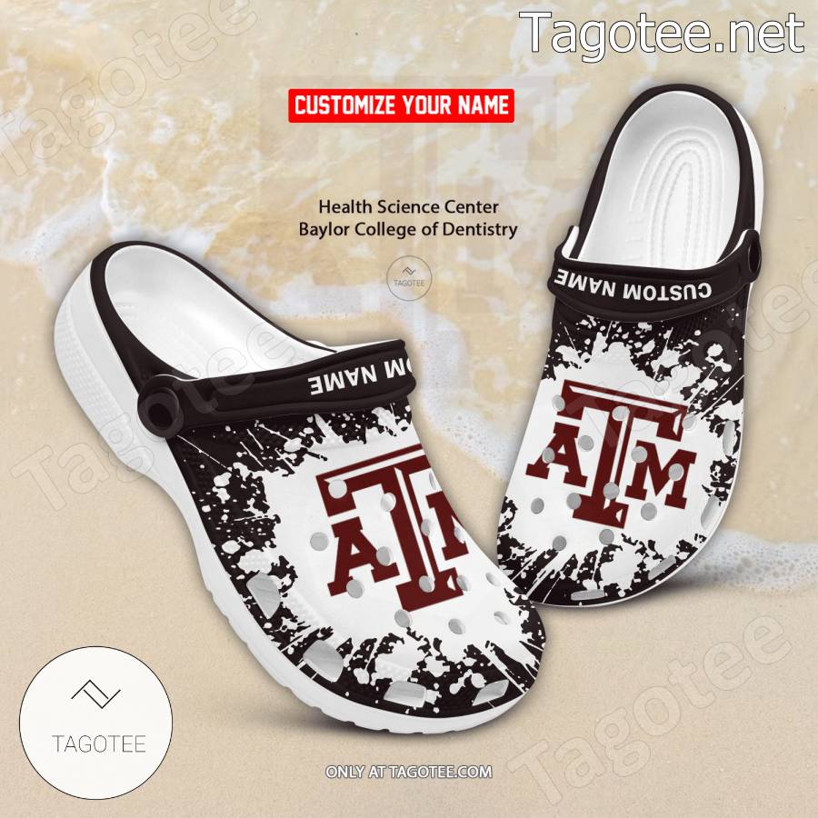 Texas A&M University Health Science Center Baylor College of Dentistry Custom Crocs Clogs - BiShop