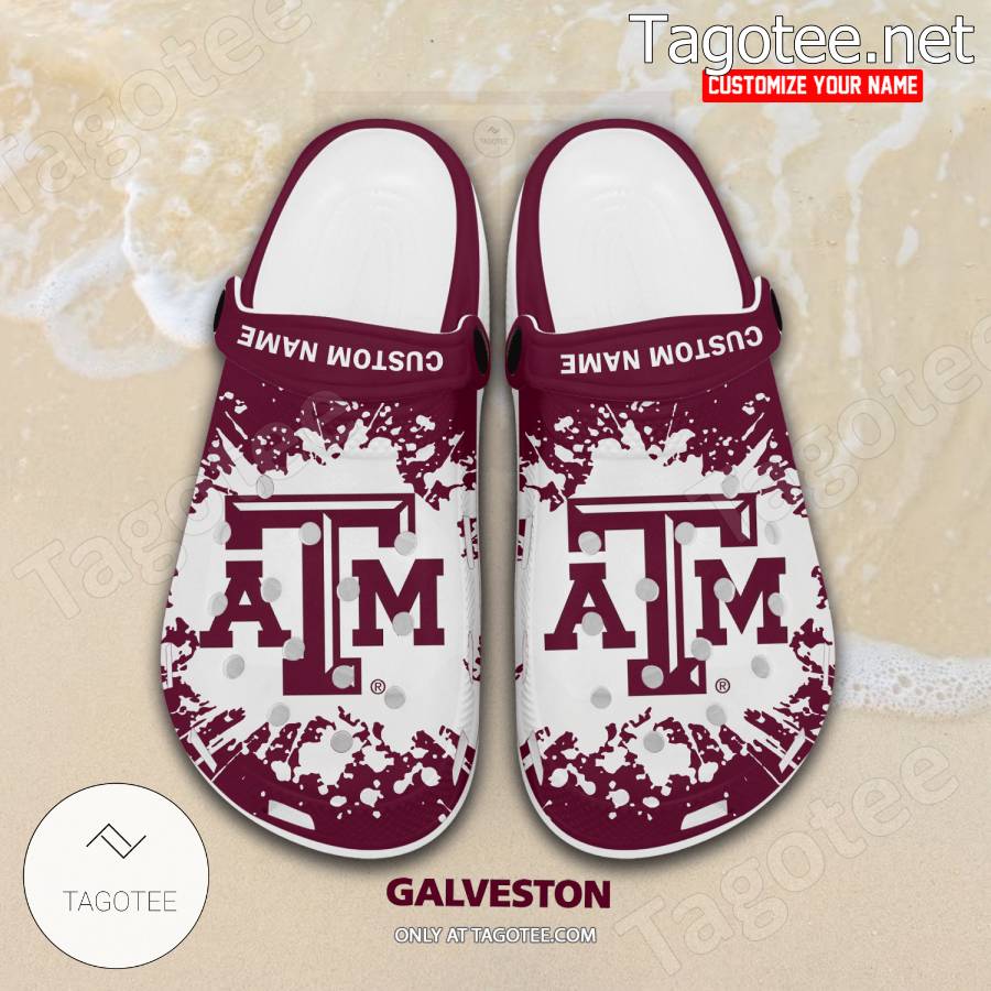 Texas A&M University at Galveston Logo Crocs Clogs - BiShop - Tagotee