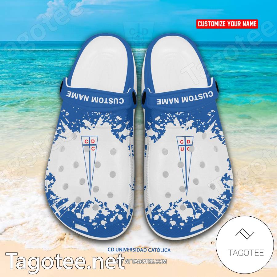 Universidad Catolica Custom Name Crocs Clogs - EmonShop a