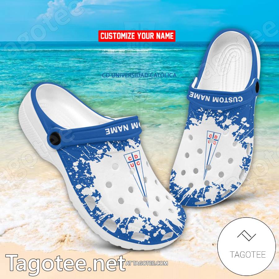 Universidad Catolica Custom Name Crocs Clogs - EmonShop