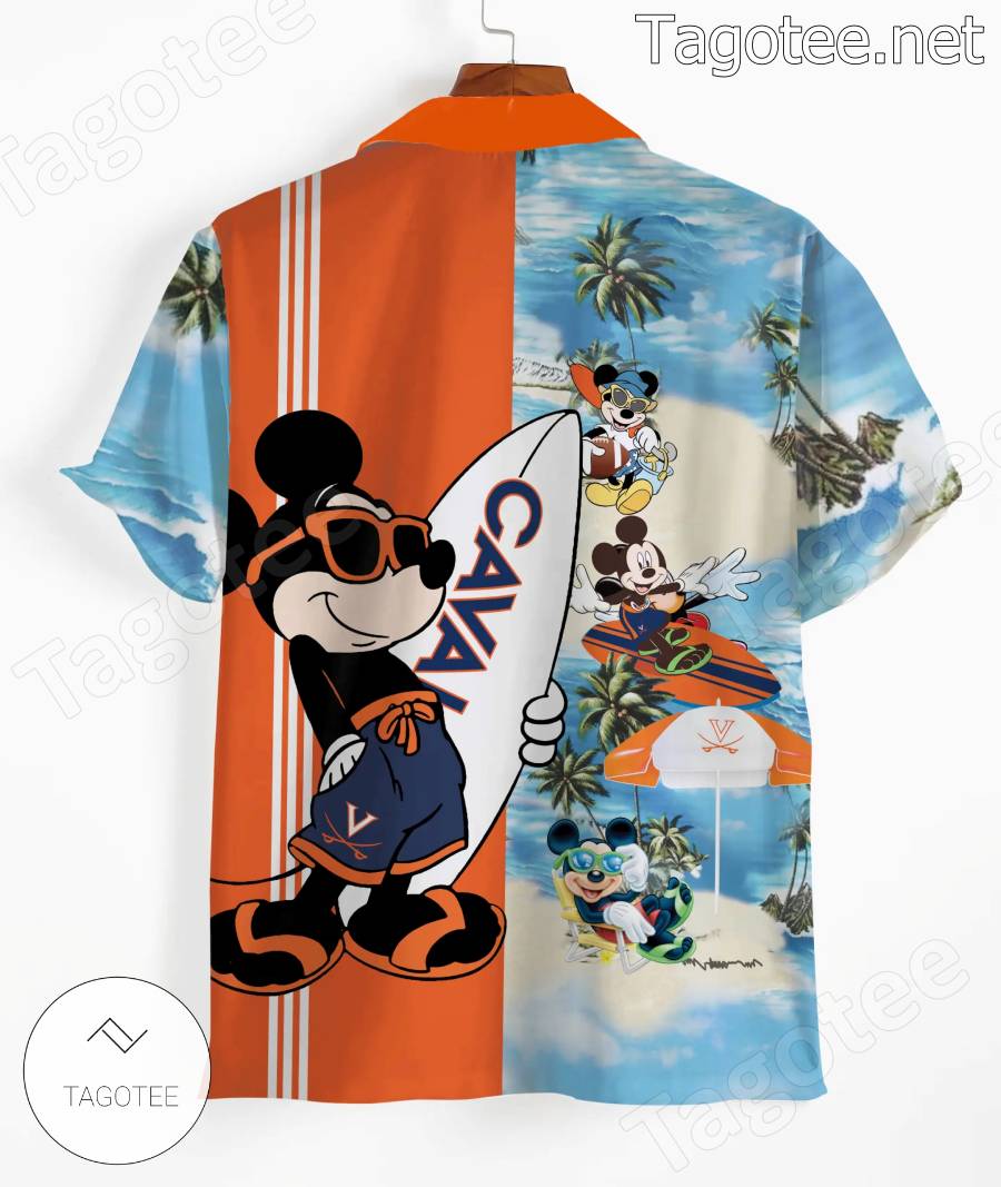 Virginia Cavaliers Mickey Mouse Summer Hawaiian Shirt b