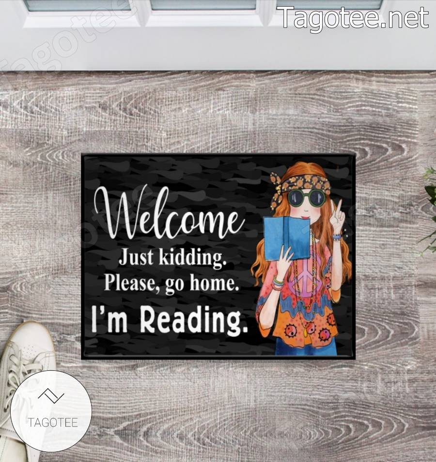 Zerbino Divertente 60x40 Cm – 'Welcome Just Kidding Please Go Home' – Finta Fibra Di Cocco Con Retro Gomma, Per Esterno/Interno