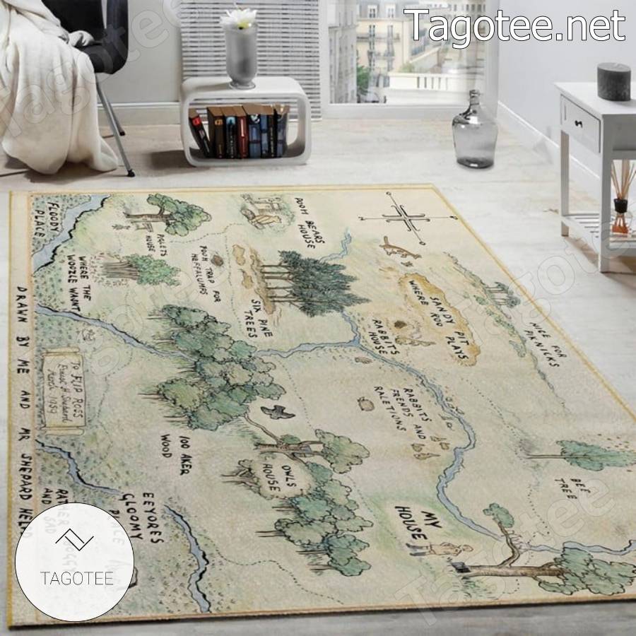 Winnie The Pooh Map Rug Carpet