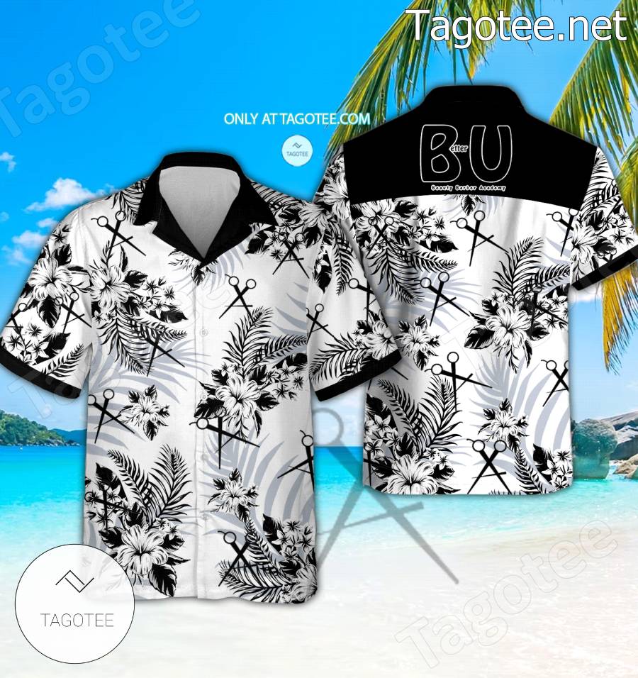 A Better U Beauty Barber Academy Logo Hawaiian Shirt And Shorts - BiShop