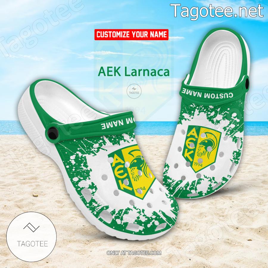 AEK Larnaca Logo Custom Crocs Clogs - BiShop