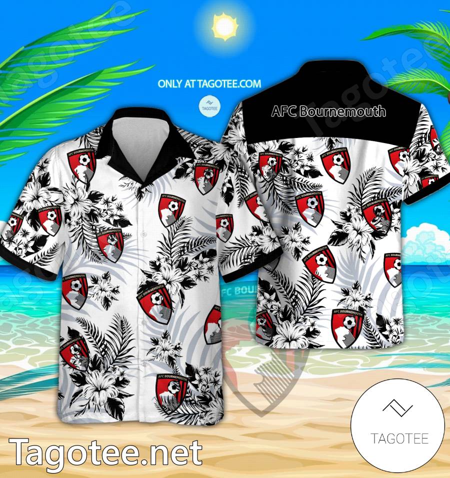 AFC Bournemouth Logo Hawaiian Shirt And Shorts - BiShop