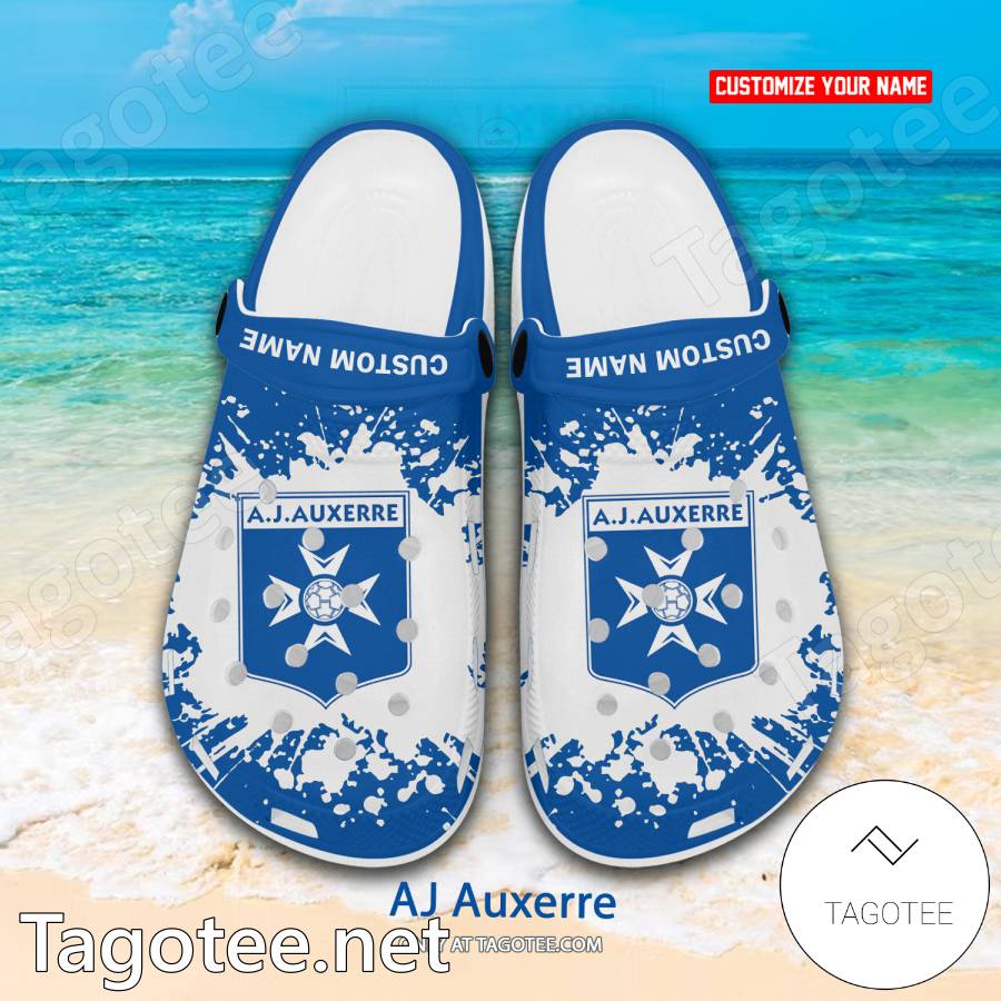 AJ Auxerre Custom Crocs Clogs - BiShop a