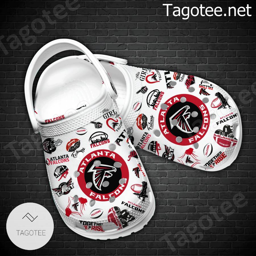 Atlanta Falcons Let's Go Falcons Crocs Clogs - Tagotee